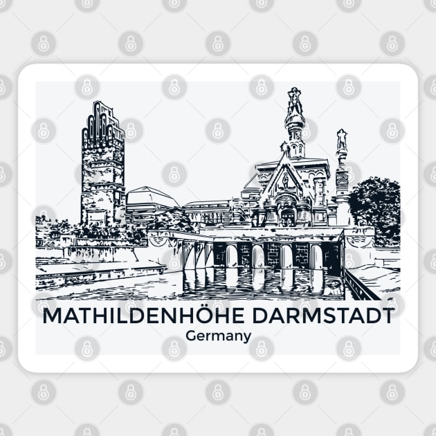 Mathildenhöhe Darmstadt - Germany Magnet by Lakeric